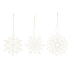 3 Assorted Paper Cut Snow Crystals - WowCornwall