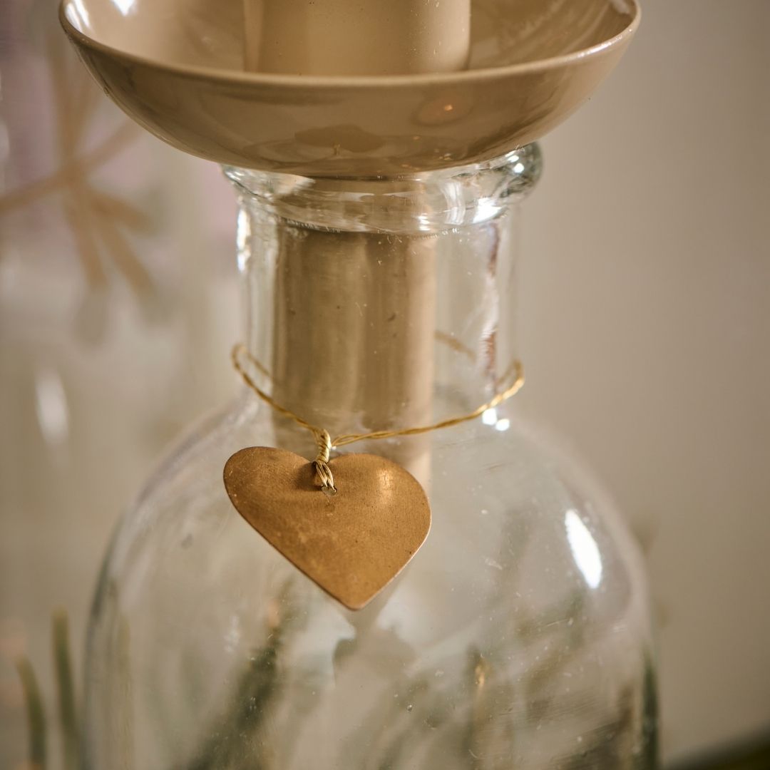 Mini Metal Hanging Heart Decoration - WowCornwall