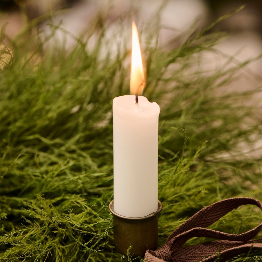 White Short Dinner Candle - WowCornwall