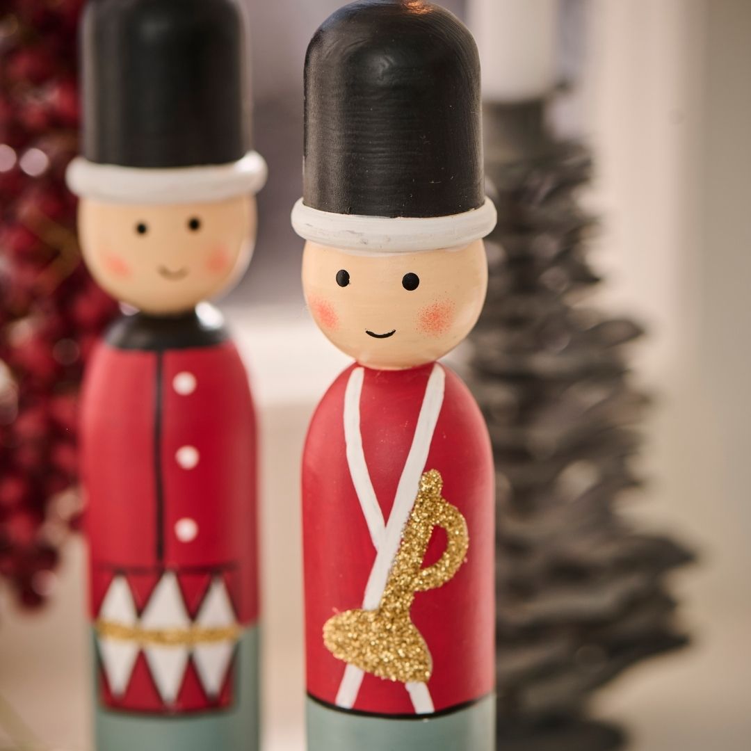 Standing Christmas Guard with Trumpet Decoration - WowCornwall