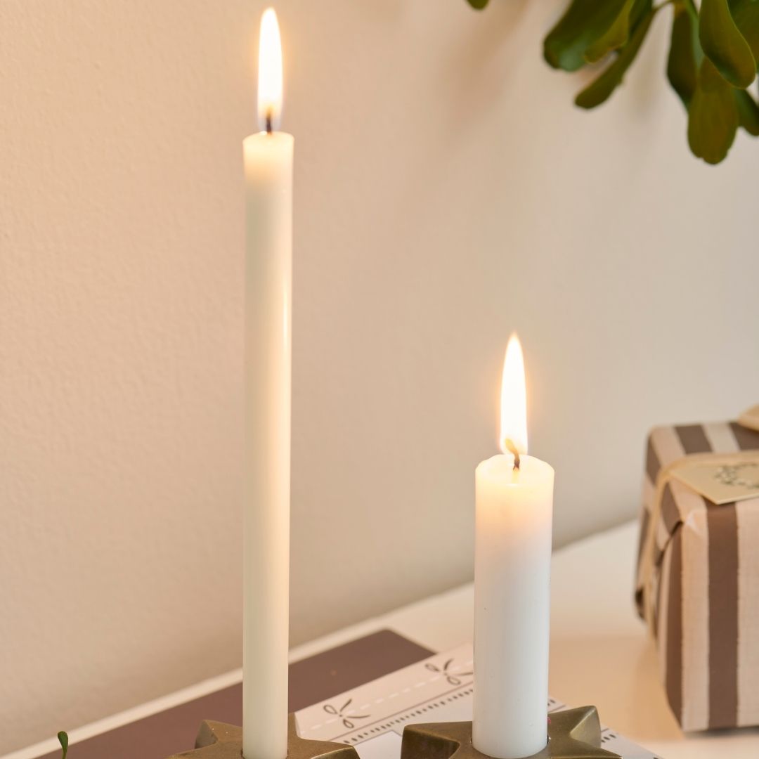 White Dinner Candle - WowCornwall