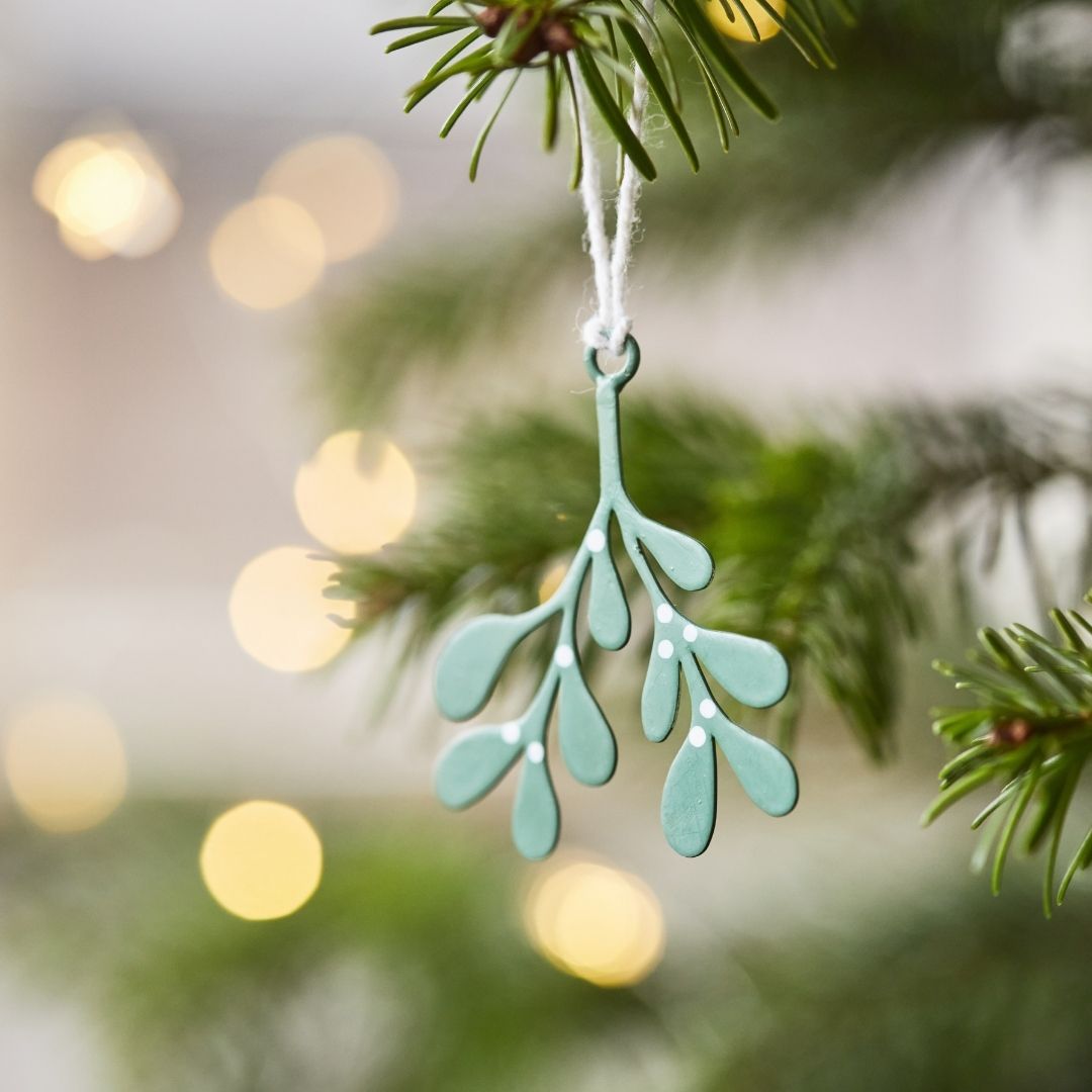 Green Mistletoe Hanging Ornament - WowCornwall