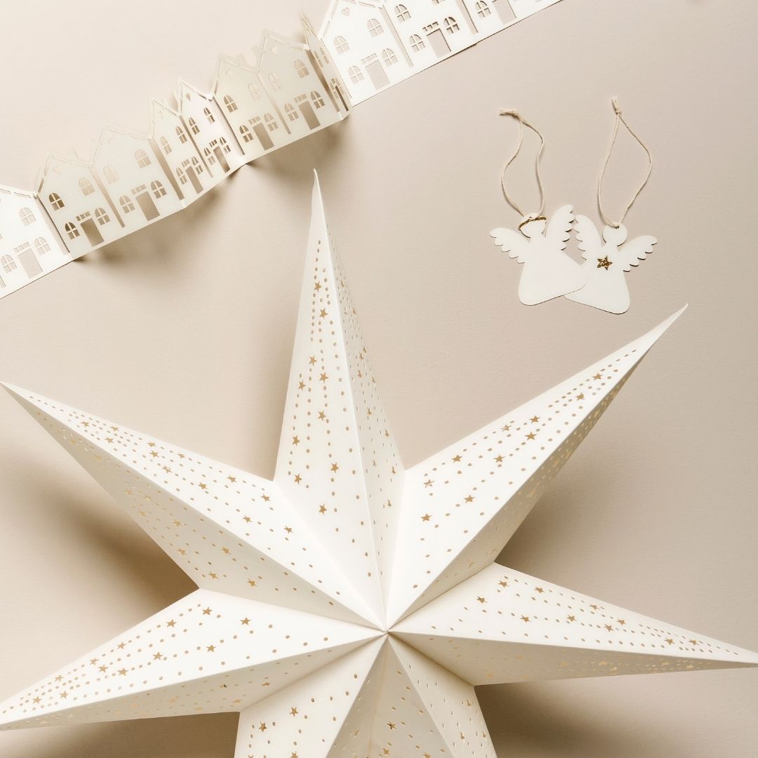 Hanging Paper 7-sided Patterned Star - WowCornwall