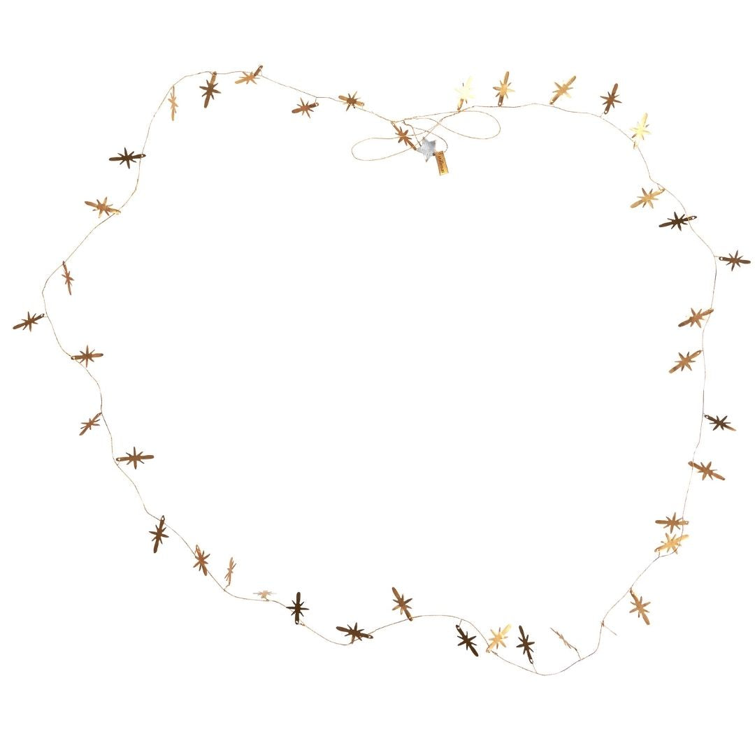 Brass String of 40 Stars - WowCornwall