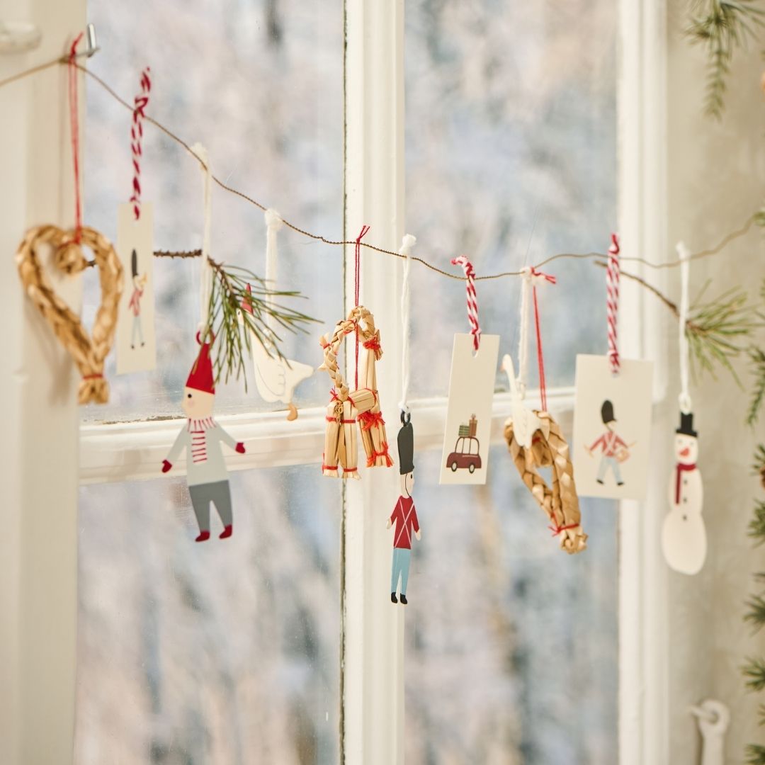 Twine Hanging Heart Christmas Ornament - WowCornwall