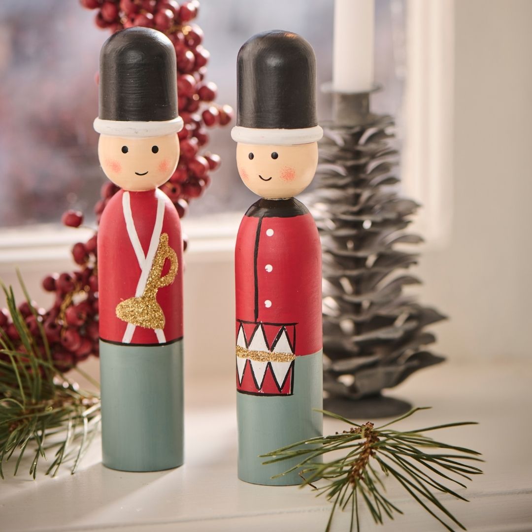 Standing Christmas Guard with Drum Decoration - WowCornwall