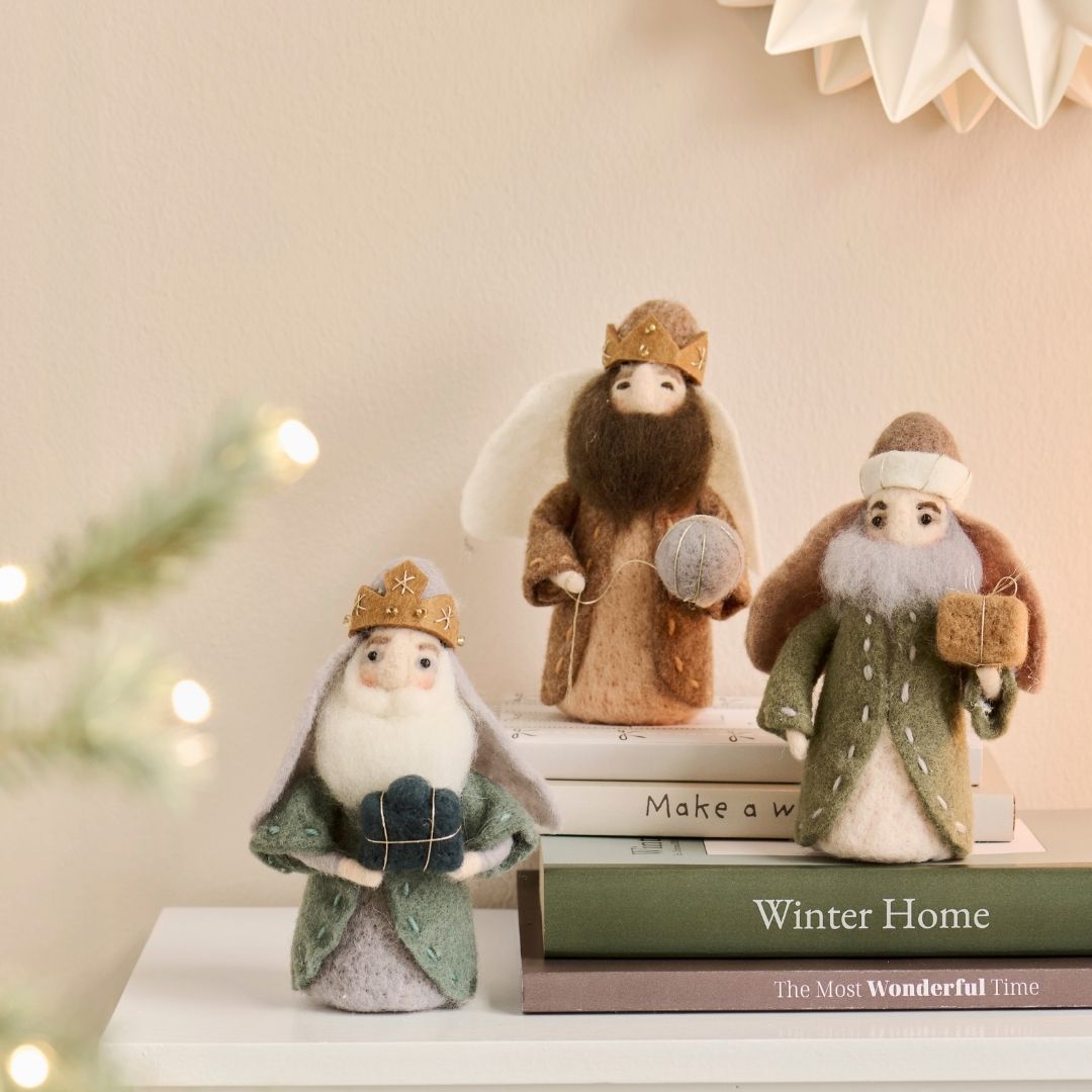 Felted Three Wise Men Decorations - Each - WowCornwall