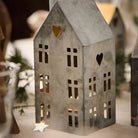 Set of 3 Assorted Metal House Tealight Holders Ver 3 - Each - WowCornwall