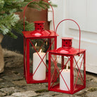 Small Red Red Glass Lantern - WowCornwall