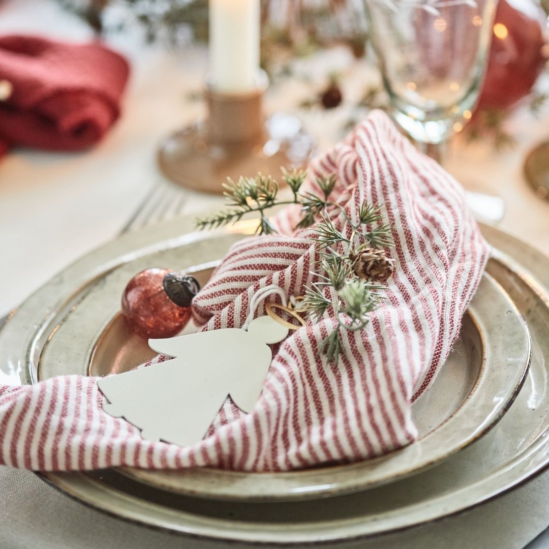 Metal Hanging Angel with Halo Ornament - WowCornwall