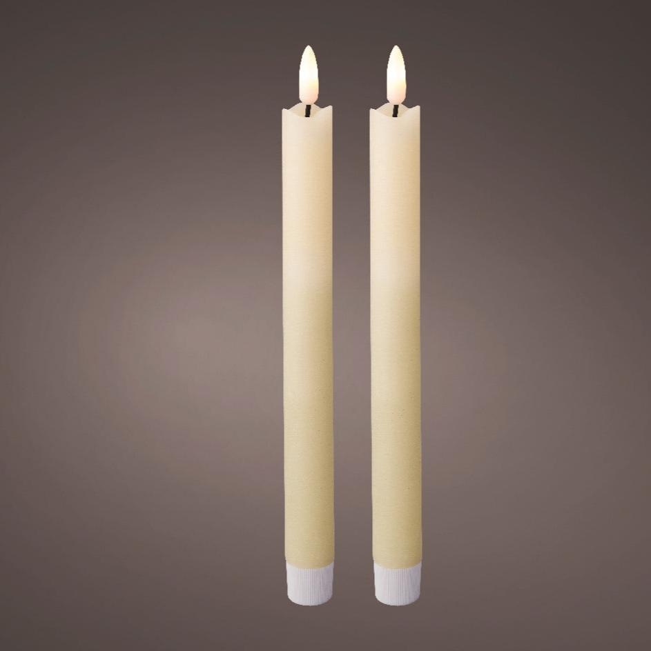 LED wick dinner candle wax wave top indoor