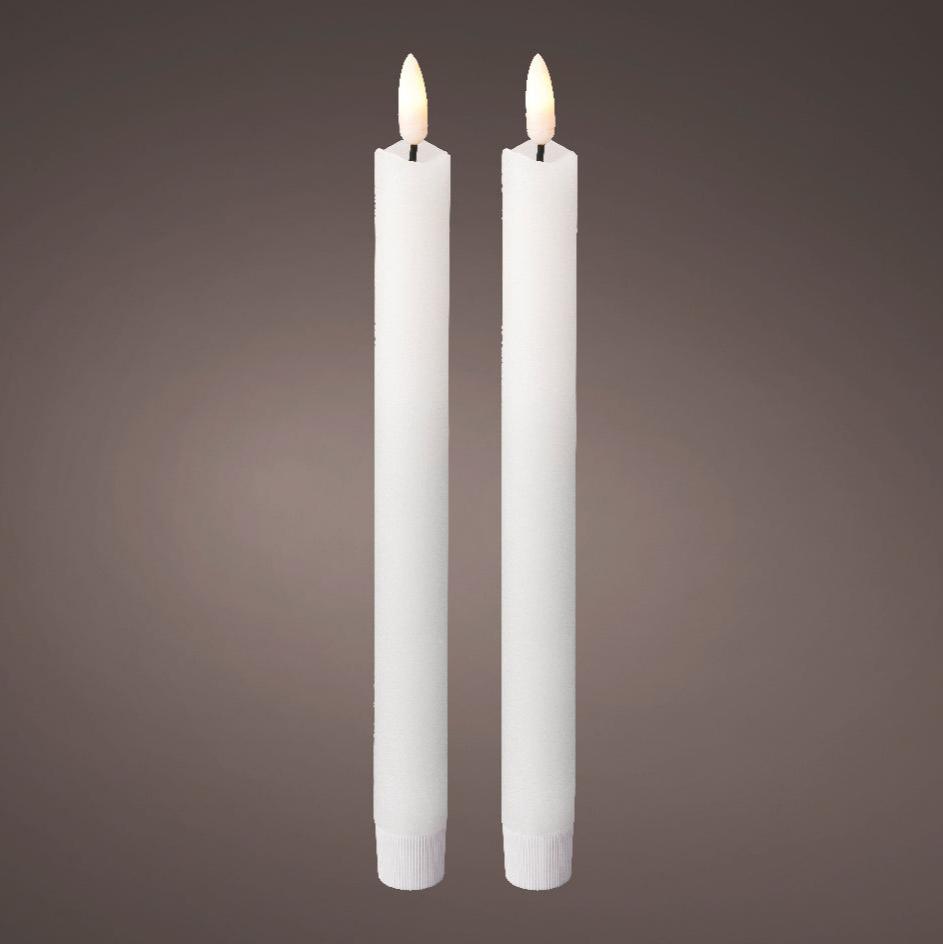 LED wick dinner candle wax wave top indoor