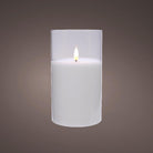 LED wick candle glass cylinder indoor