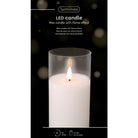 LED wick candle glass cylinder indoor - WowCornwall