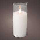 LED wick candle glass cylinder indoor