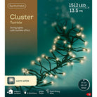 LED cluster lights 8 function twinkle outdoor 13.5m 1512 lights - WowCornwall