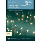 Micro LED string lights 8 function twinkle effect outdoor 240 lights  - warm white - WowCornwall