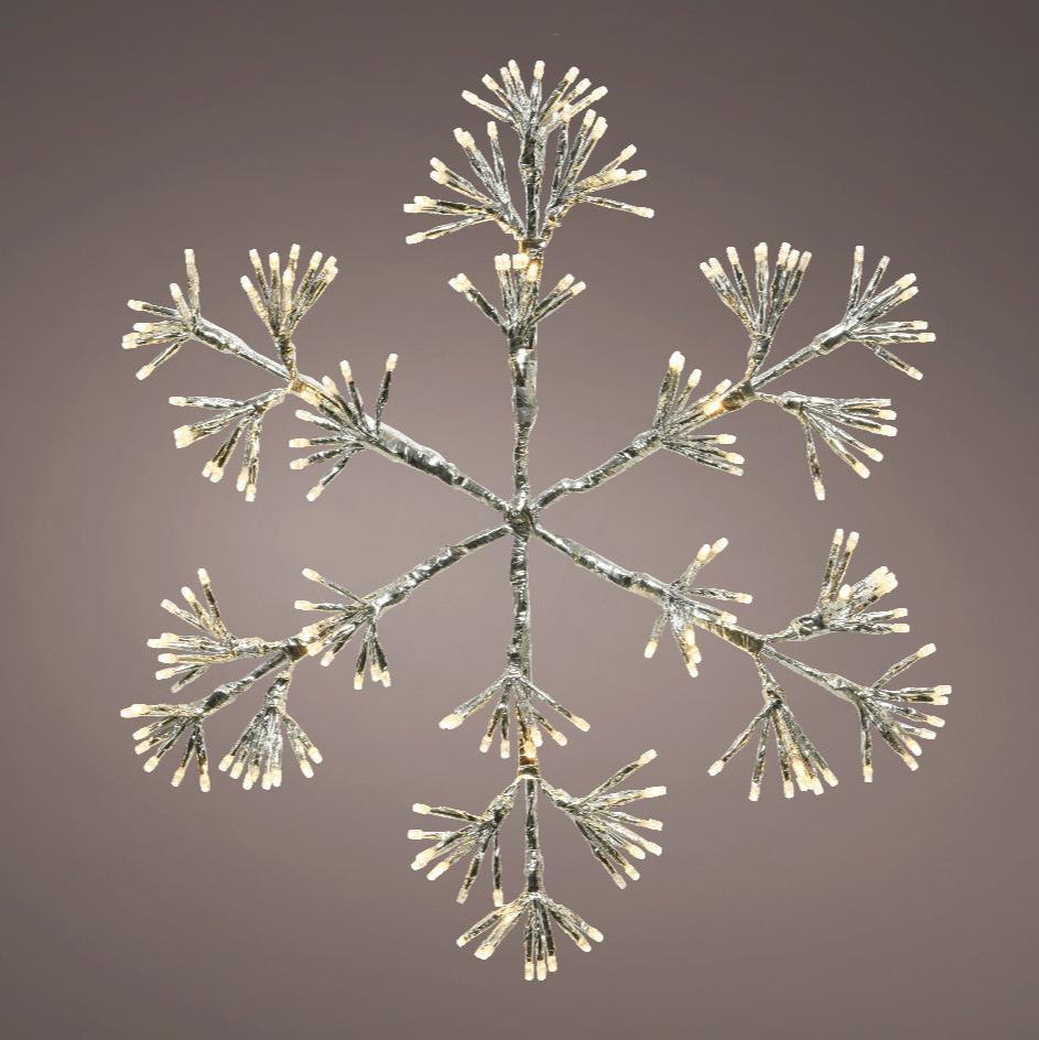 LED frame light metal snowflake flashing effect outdoor 192 LED - WowCornwall