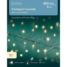 Micro LED compact lights 8 function twinkle effect outdoor 480 lights  - warm white - WowCornwall
