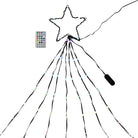 Micro dancing remote controlled outdoor lights, 136 lights - multi and white - WowCornwall