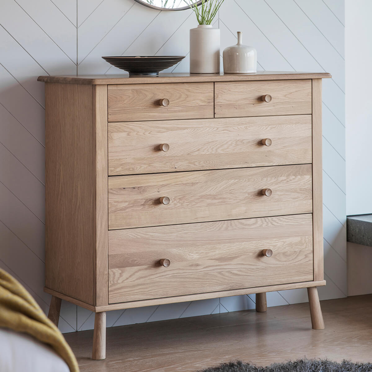 Winnard 5 Drawer Chest 980x450x954mm - WowCornwall