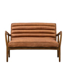Datsun 2 Seater Sofa Vintage Brown Leather - WowCornwall