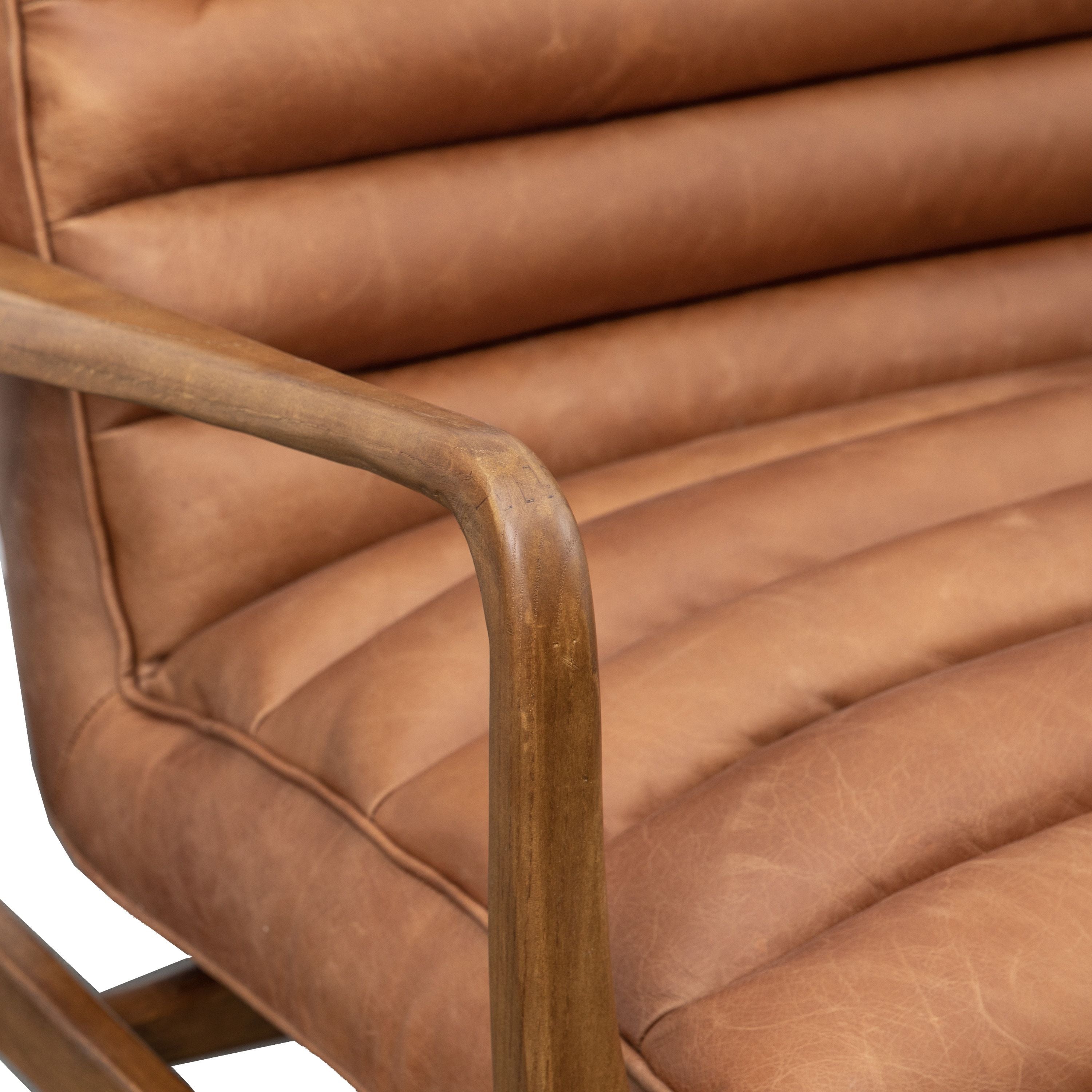 Datsun 2 Seater Sofa Vintage Brown Leather - WowCornwall