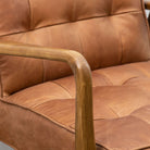 Humber Armchair Vintage Brown Leather - WowCornwall