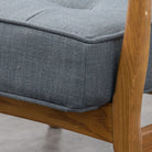 Humber Armchair Dark Grey Linen 700x740x800mm - WowCornwall