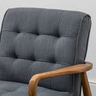 Humber Armchair Dark Grey Linen 700x740x800mm - WowCornwall