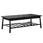 Winnard Rect Coffee Table Black 1200x650x425mm - WowCornwall