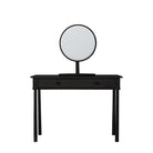 Winnard Dressing Table w Drwr Black 1100x400x800mm - WowCornwall