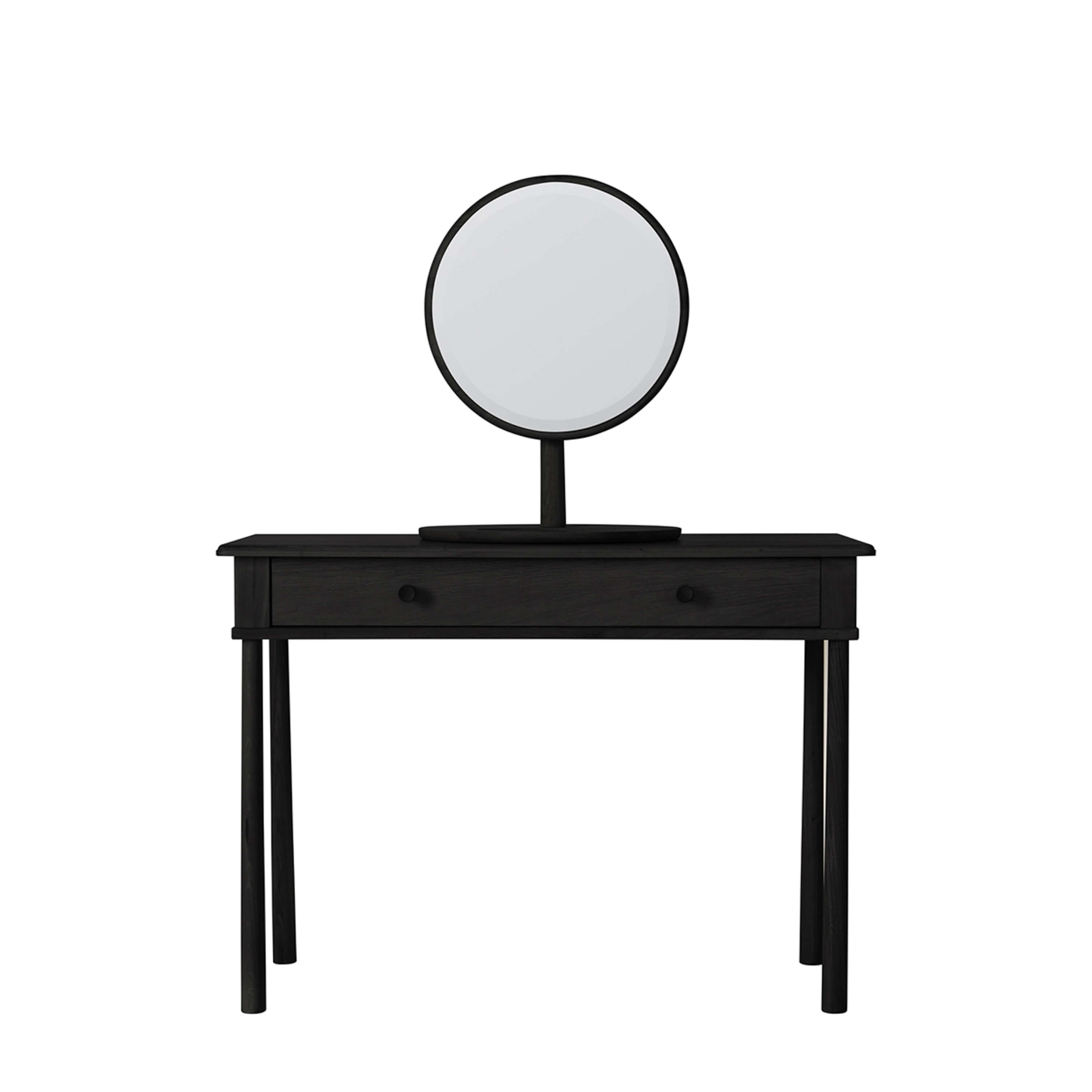 Winnard Dressing Table w Drwr Black 1100x400x800mm - WowCornwall