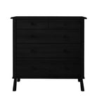 Winnard 5 Drawer Chest Black 980x450x954mm - WowCornwall