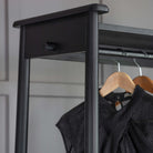 Winnard Open Wardrobe Black 825x440x1740mm - WowCornwall