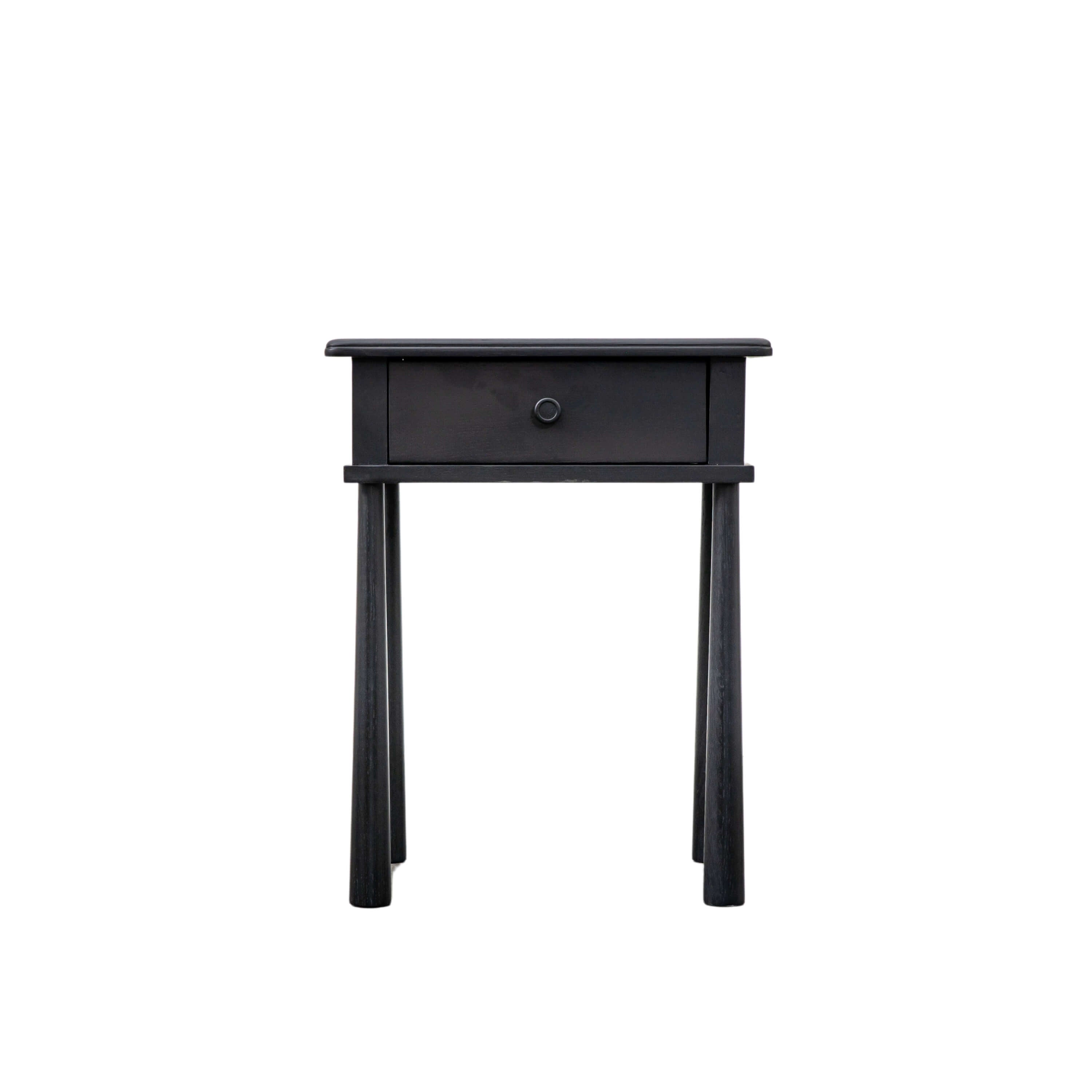 Winnard 1 Drawer Bedside Black 500x400x635mm - WowCornwall