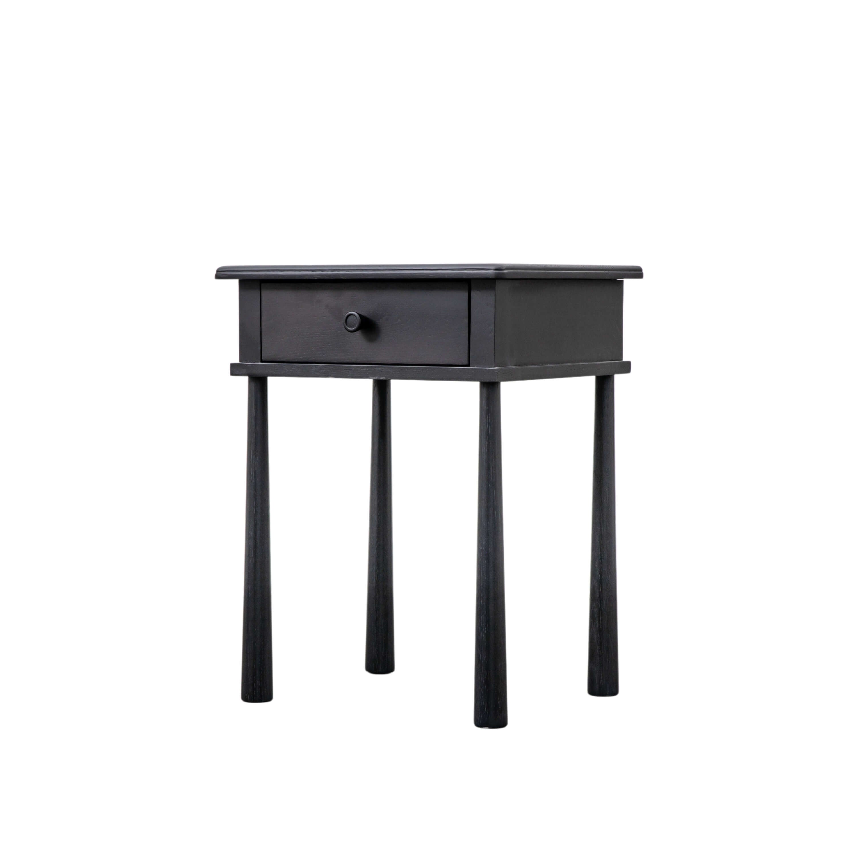 Winnard 1 Drawer Bedside Black 500x400x635mm - WowCornwall