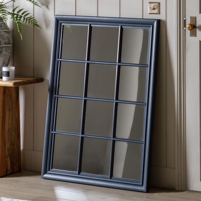 Sherwood Window Mirror in lead or stone (w)950mm x (d)32mm x (h)1300mm - WowCornwall