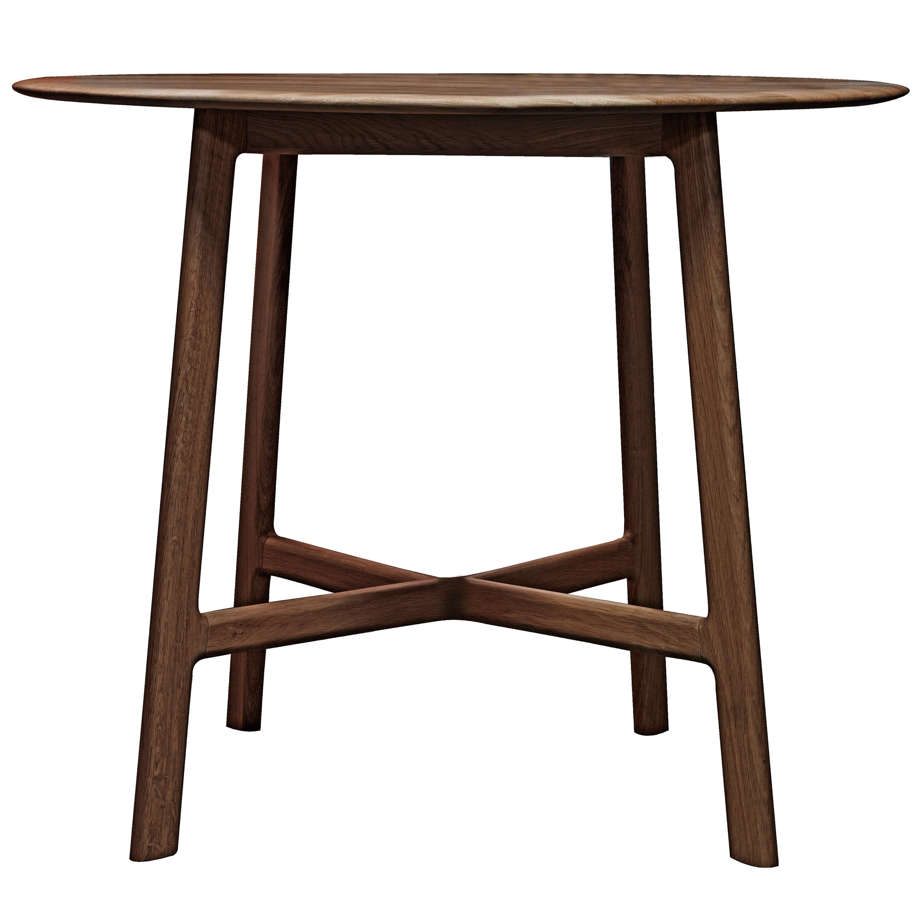 Mawes Round Dining Table Walnut 1000x1000x750mm - WowCornwall