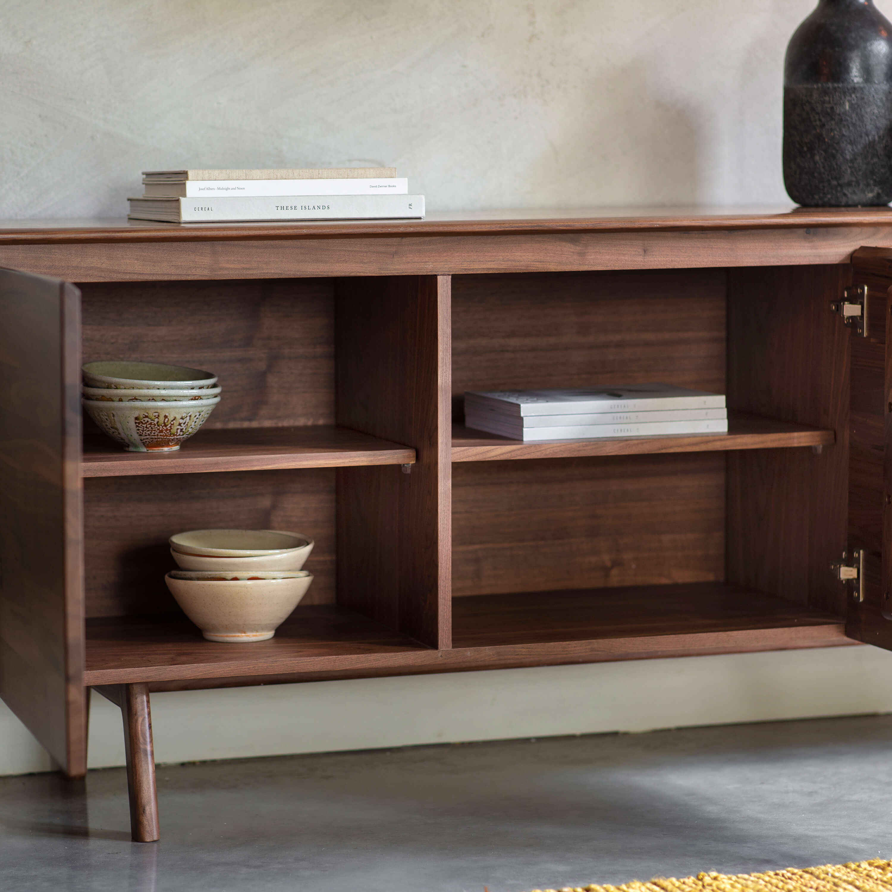 Mawes 2 Dr/3 Drwr Sideboard Walnut 1710x450x700mm - WowCornwall