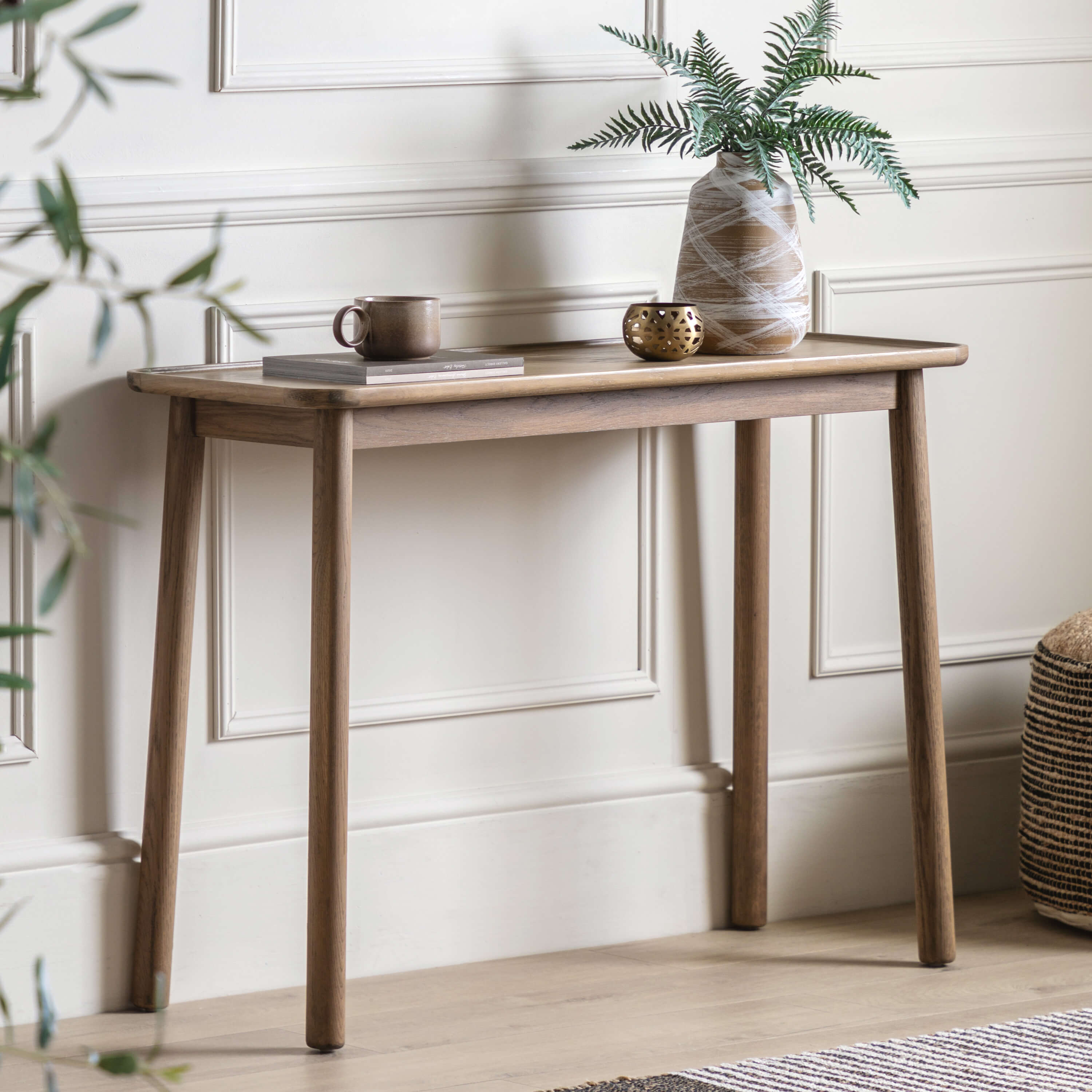 Lundy Console Table Grey 1100x380x800mm - WowCornwall