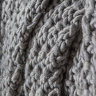 Moss Chunky Knitted Throw in Grey - WowCornwall