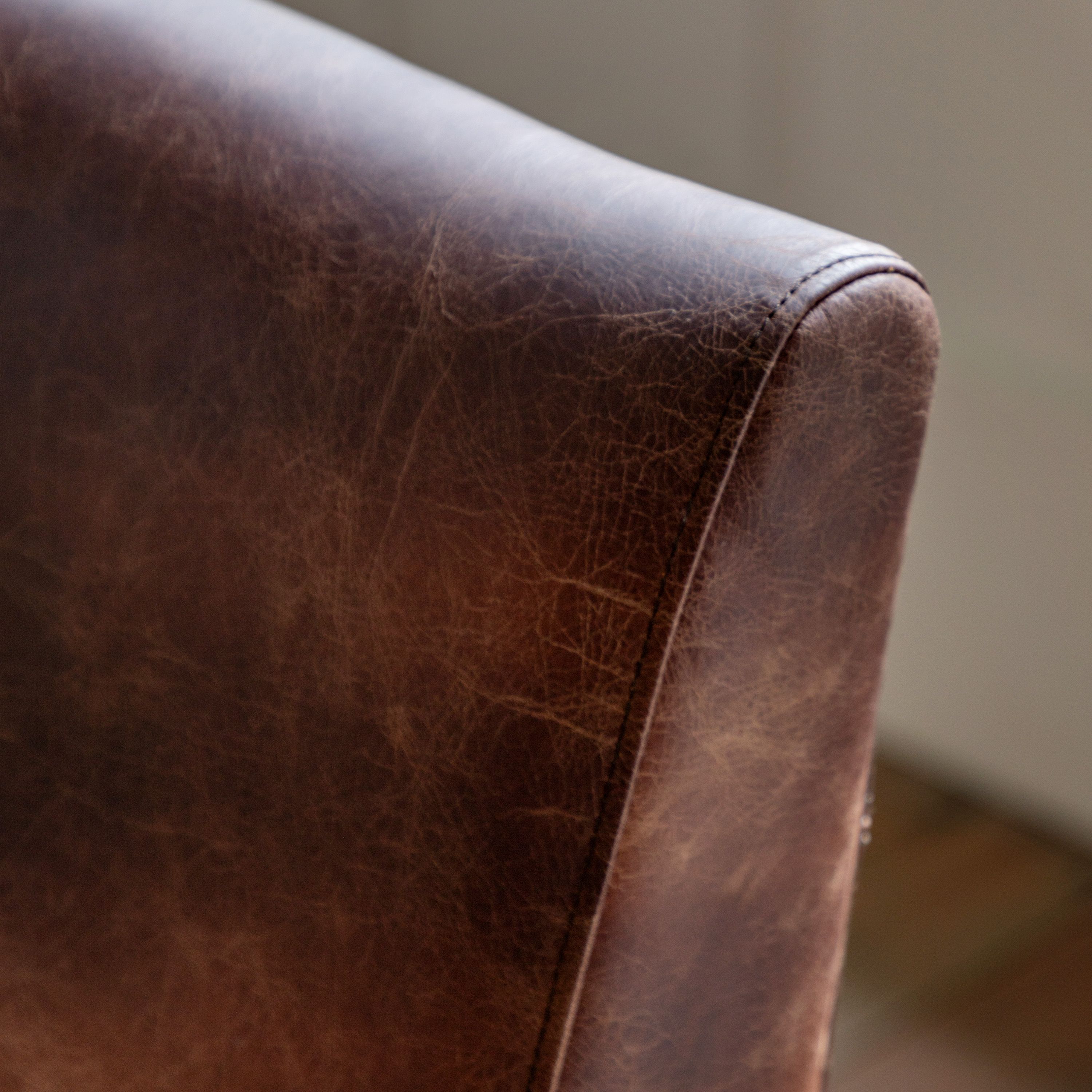 Neyland 2 Seater Sofa Vintage Brown Leather - WowCornwall