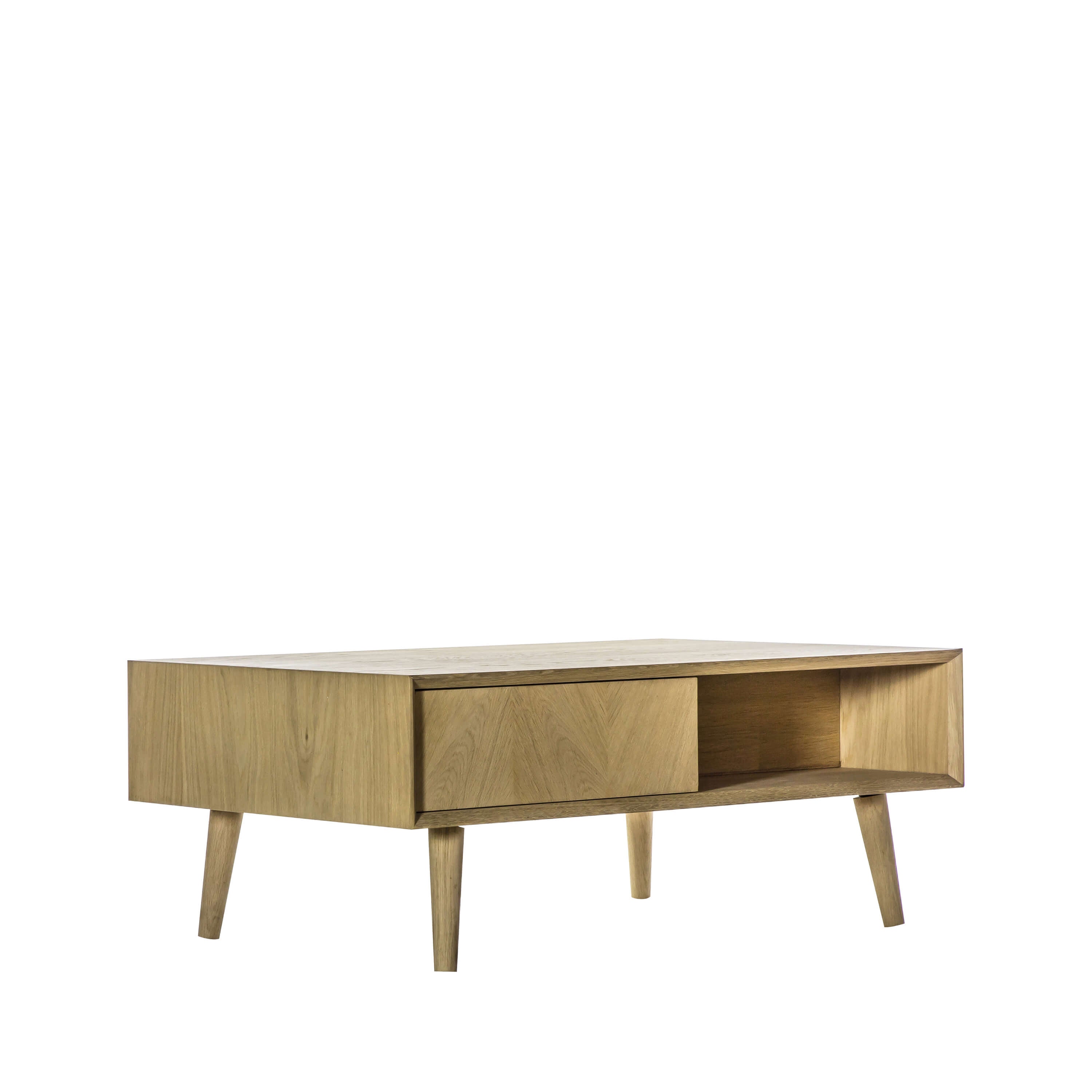 Ives 2 Drawer Coffee Table 1000x650x398mm - WowCornwall