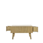 Ives 2 Drawer Coffee Table 1000x650x398mm - WowCornwall