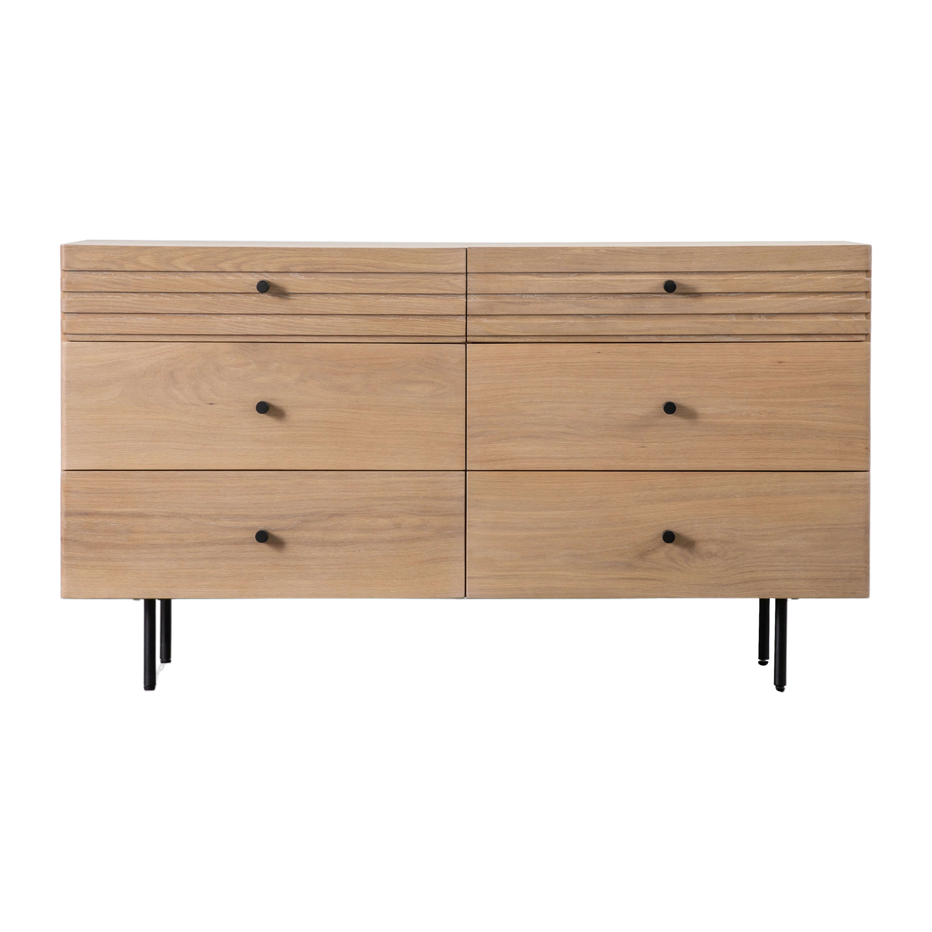 Isaac 6 Drawer Chest 1310x450x720mm - WowCornwall