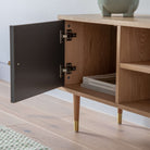 Newbury Media Unit Oak Grey 1200x400x550mm - WowCornwall