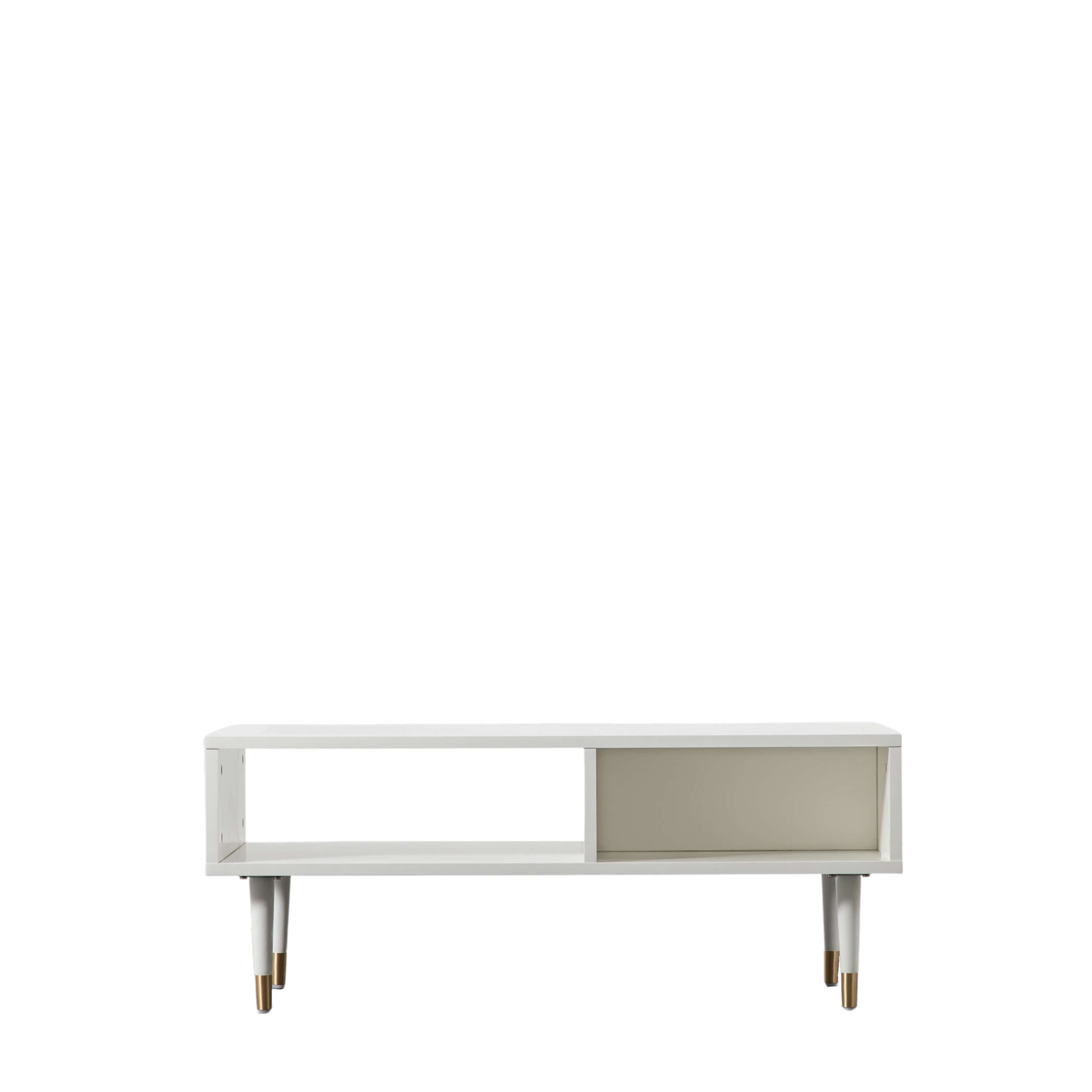 Holbrook Coffee Table White 1000x500x400mm - WowCornwall