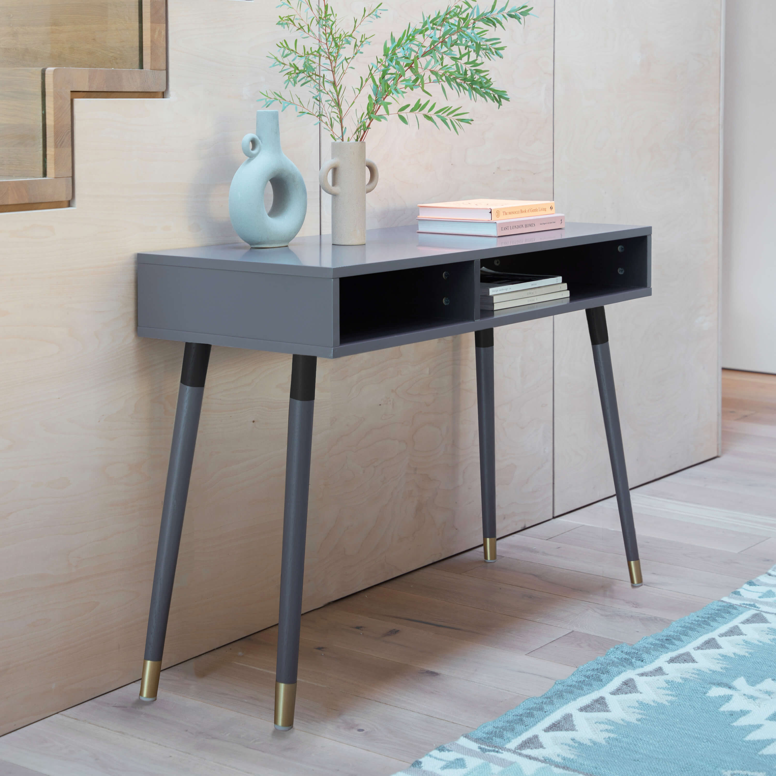 Holbrook Console Table Grey 1100x450x770mm - WowCornwall