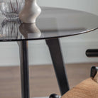 Blair Round Dining Table Black 900x900x750mm - WowCornwall